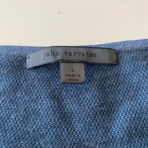John Varvatos Blue Lightweight Sweater - Picture 3 of 4